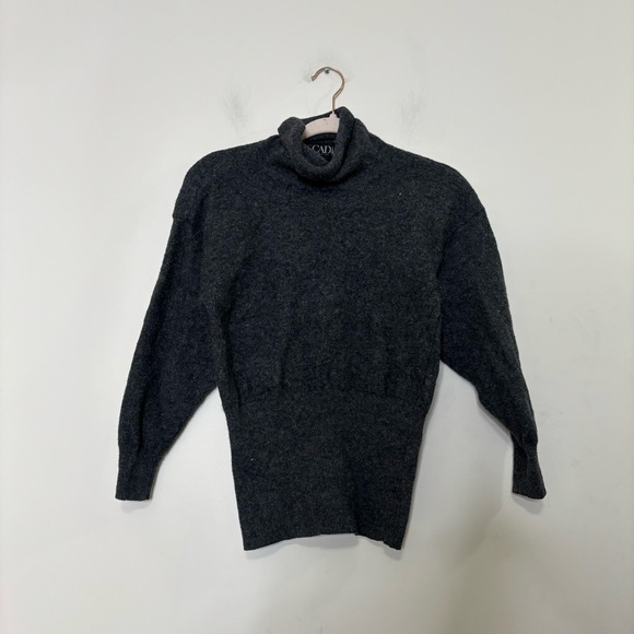 Escada grey turtleneck sweater 34 - Picture 2 of 5